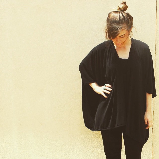 Frankie & Dandelion Solid Black Kimono